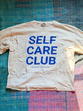 H&M Oversized Crop Graphic Tee - Size L